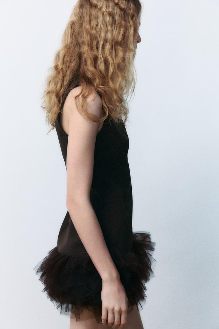 Novara™ | Bruine Tulle Jurk
