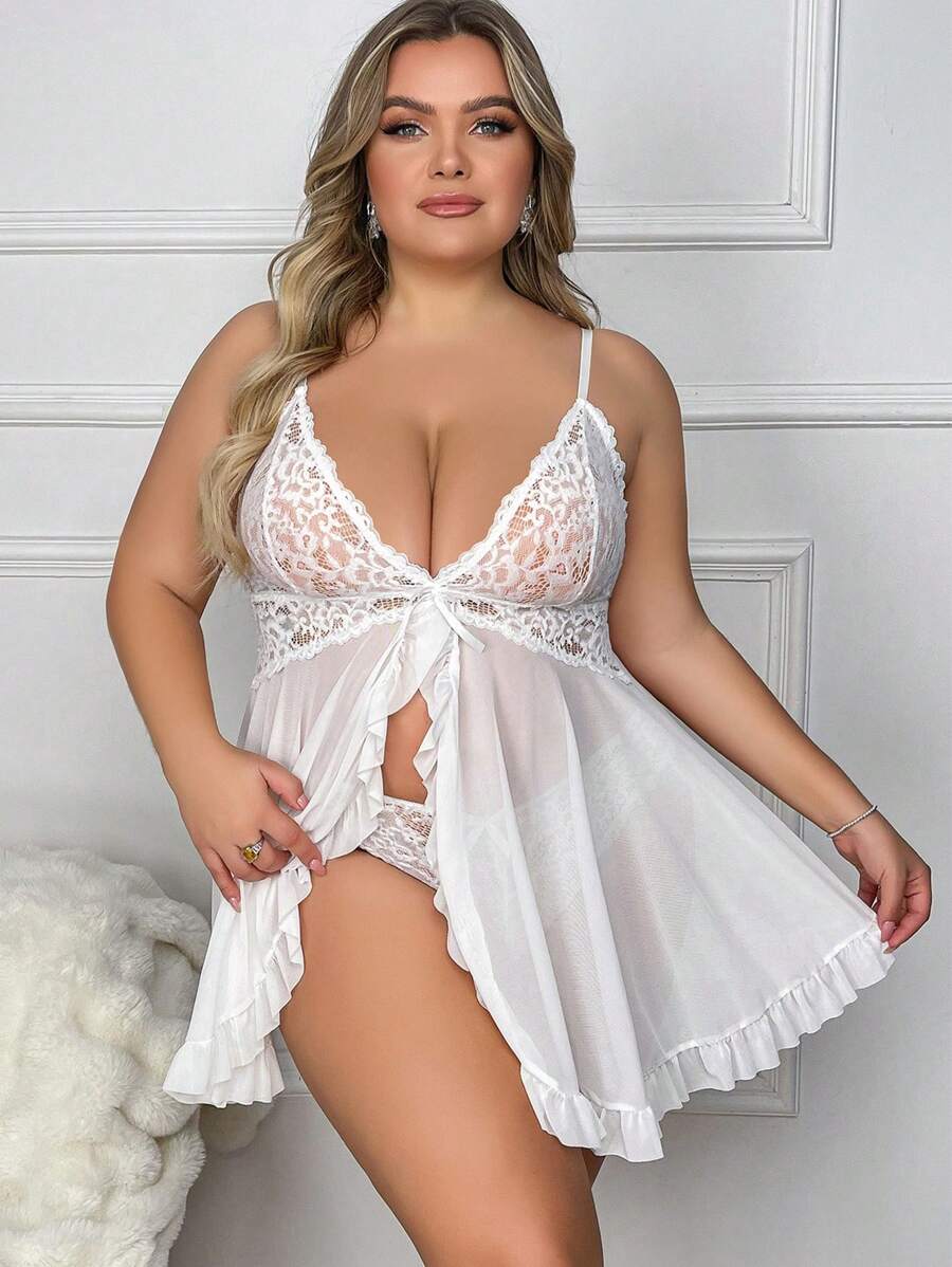 Ruby™ | Doorzichtige Kant Babydoll Jurk