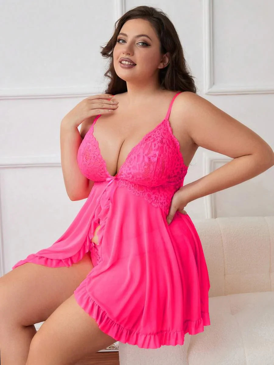 Ruby™ | Doorzichtige Kant Babydoll Jurk