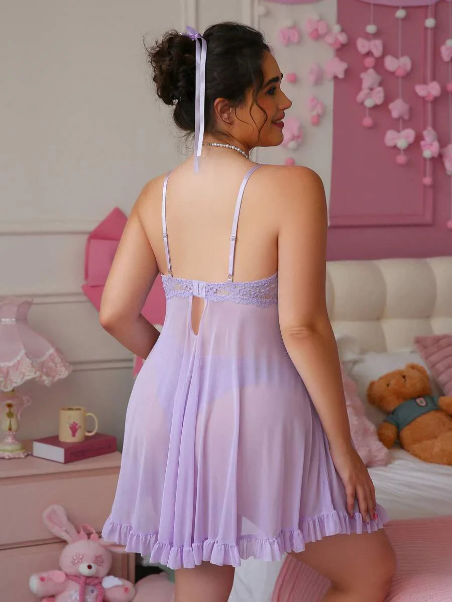 Ruby™ | Doorzichtige Kant Babydoll Jurk