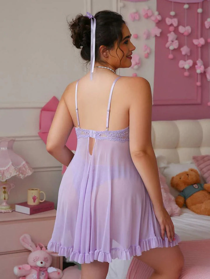 Ruby™ | Doorzichtige Kant Babydoll Jurk
