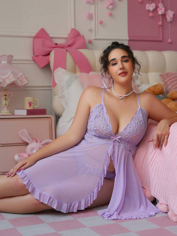 Ruby™ | Doorzichtige Kant Babydoll Jurk
