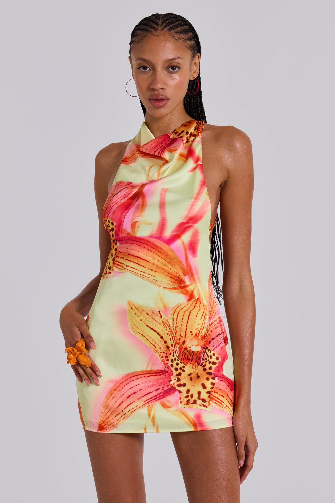 Lana™ | Tropische Halter Mini Jurk