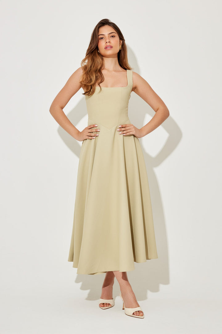 Amelia™ | Tijdloze Vloeiende Midi Jurk