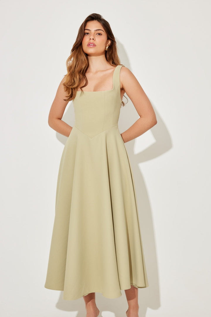 Amelia™ | Tijdloze Vloeiende Midi Jurk