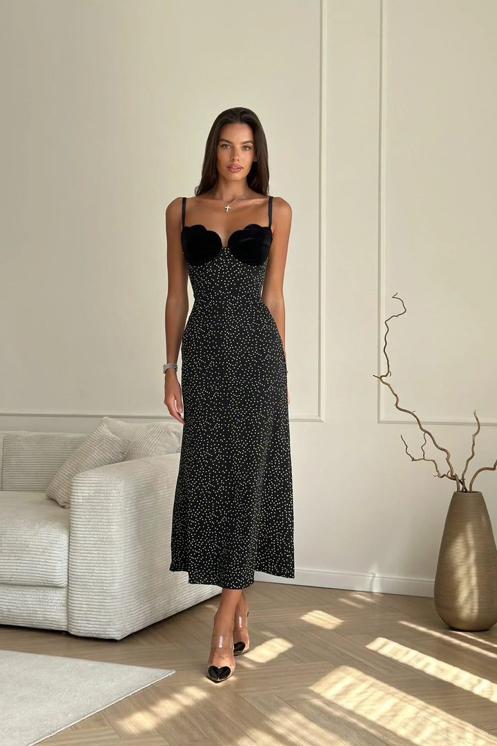 Selina™ | Polka Dot Midi Jurk