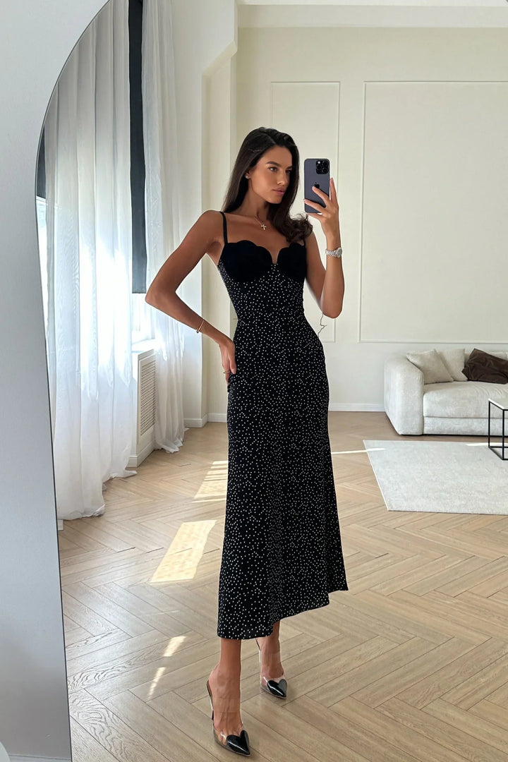 Selina™ | Polka Dot Midi Jurk