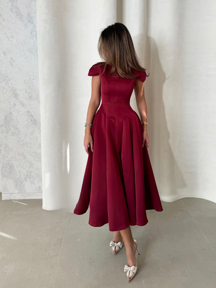 Elora™ | Plissé Midi Jurk