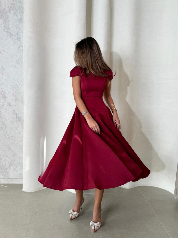 Elora™ | Plissé Midi Jurk