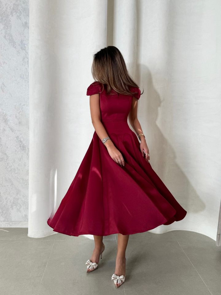 Elora™ | Plissé Midi Jurk