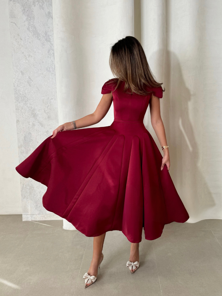Elora™ | Plissé Midi Jurk