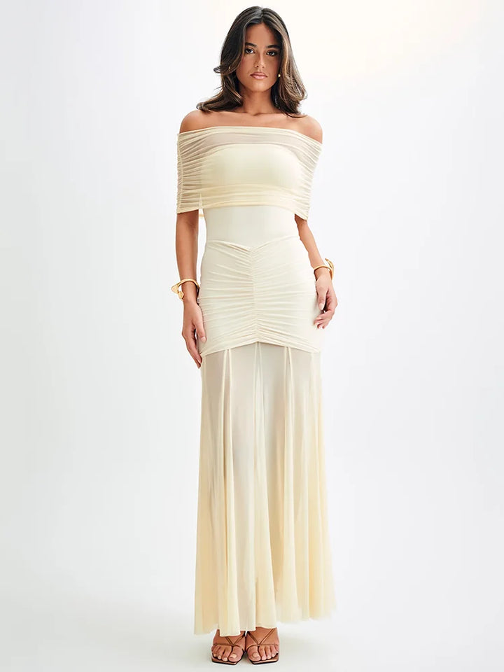 Celeste™ | Luxe Drapé Maxi Jurk