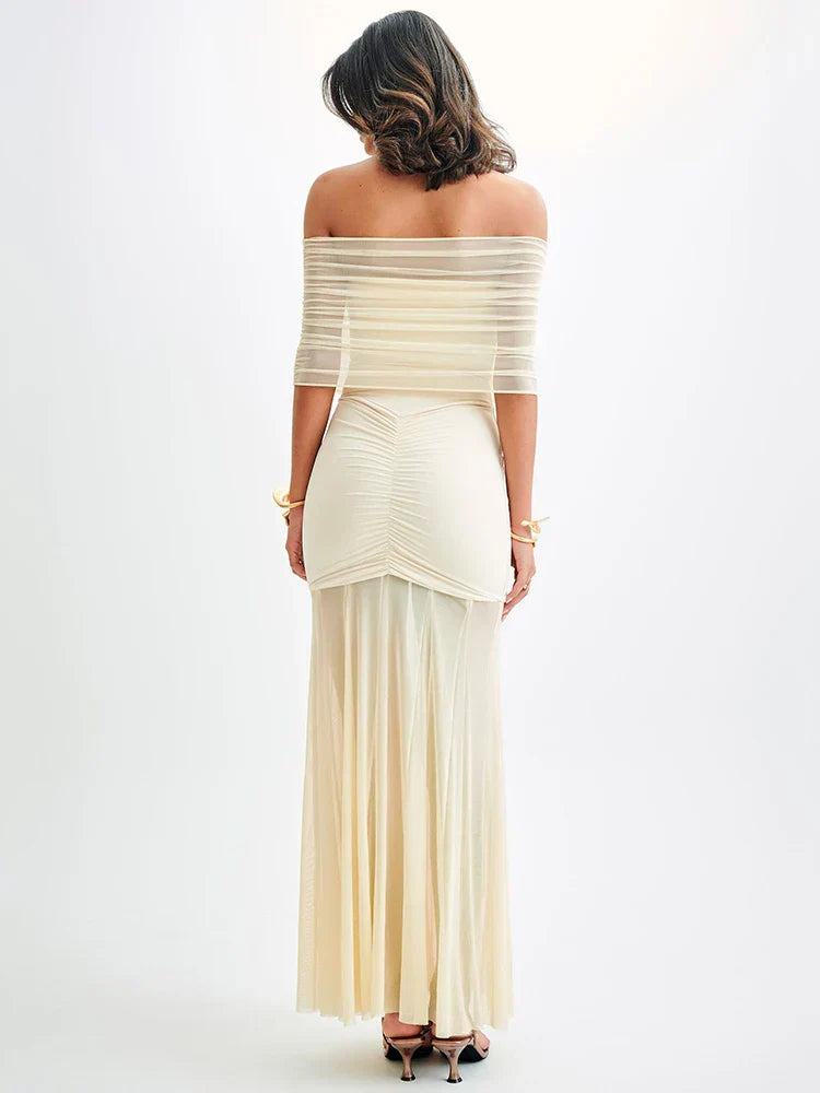 Celeste™ | Luxe Drapé Maxi Jurk