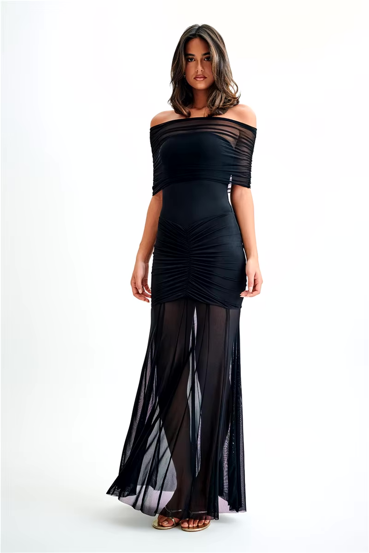 Celeste™ | Luxe Drapé Maxi Jurk