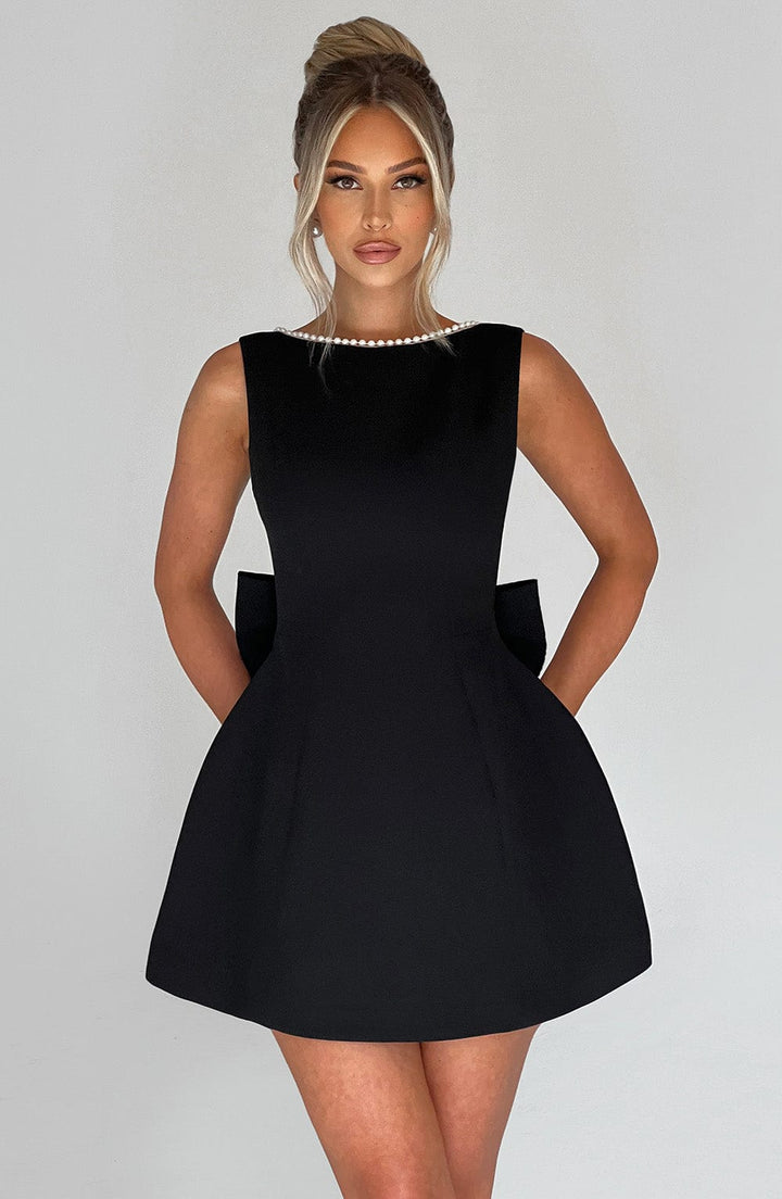 Elle™ | Parelen Strik Mini Jurk