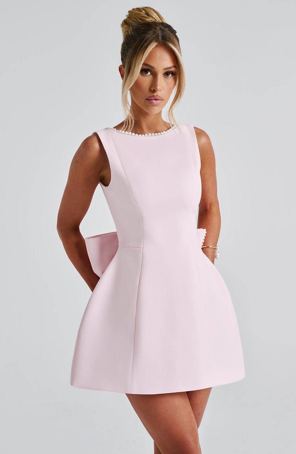 Elle™ | Parelen Strik Mini Jurk