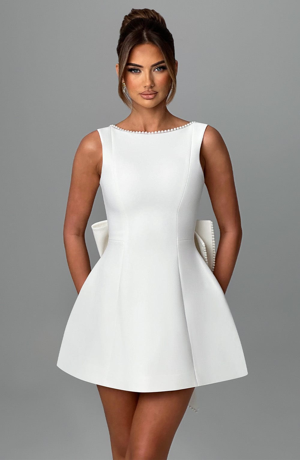 Elle™ | Parelen Strik Mini Jurk