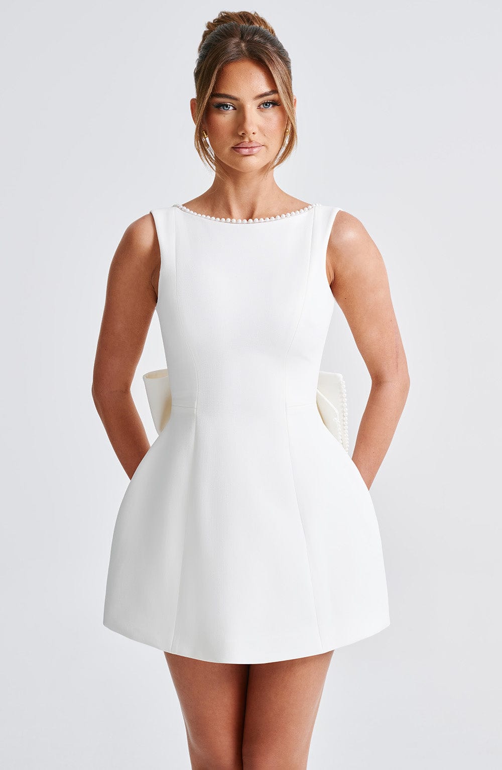 Elle™ | Parelen Strik Mini Jurk