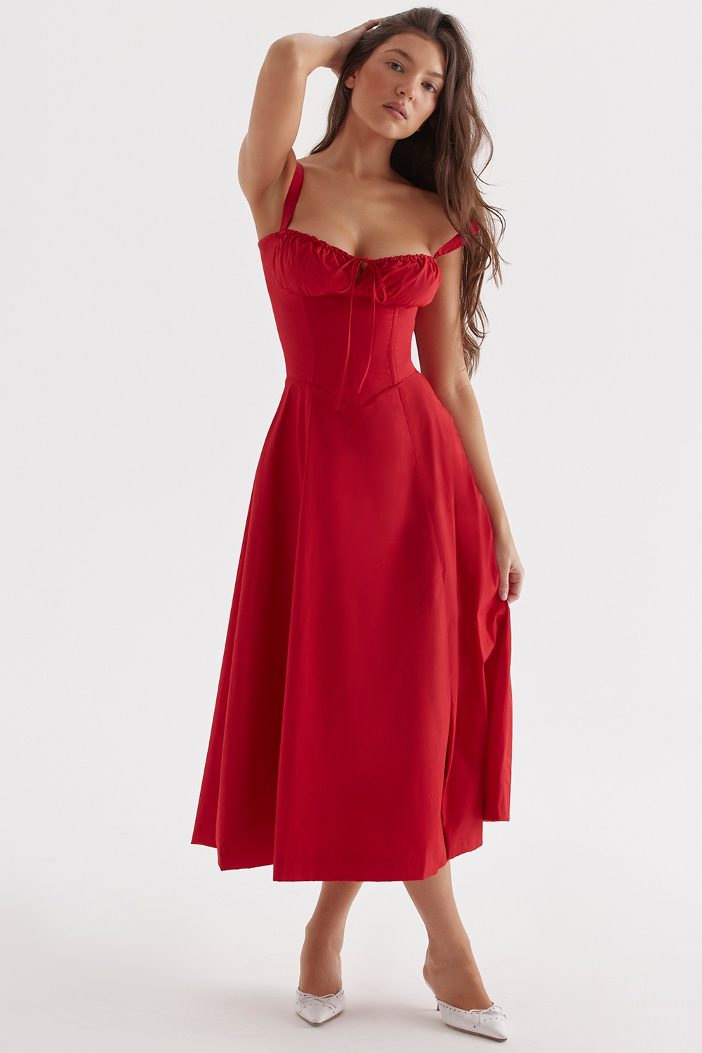 Vivienne™ | Romantische Corset Midi Jurk