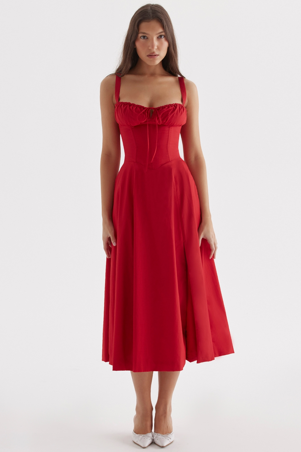 Vivienne™ | Romantische Corset Midi Jurk
