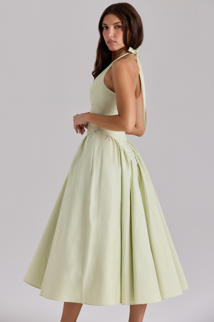 Liana™ | Rimpel Midi Jurk