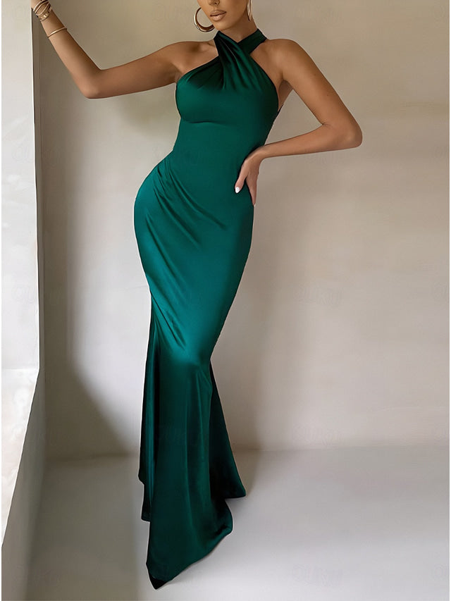 Solenyra™ | Halter Maxi Jurk