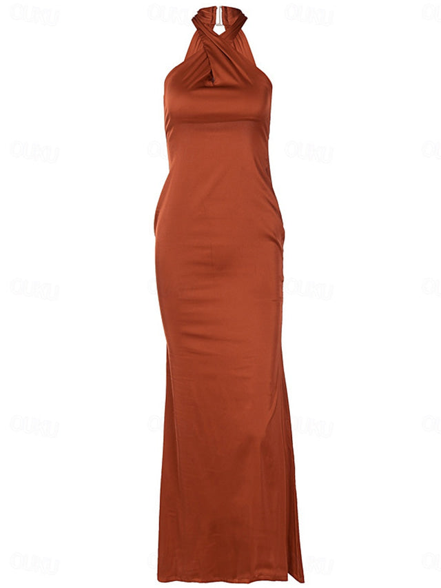 Solenyra™ | Halter Maxi Jurk